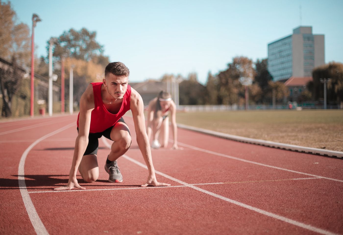 Athlete working a speed drill