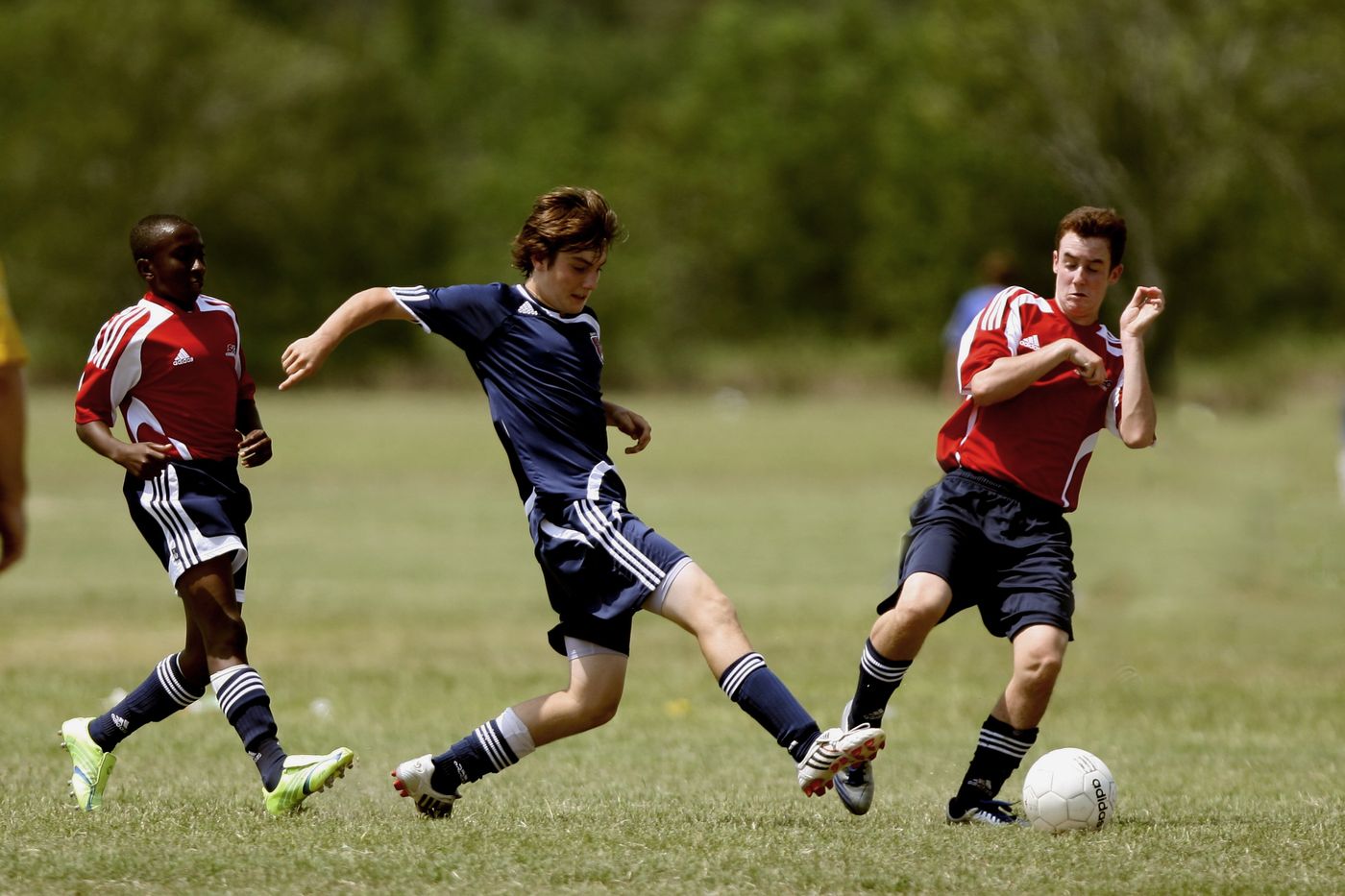 Youth athlete competing